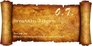 Ornstein Tiborc névjegykártya